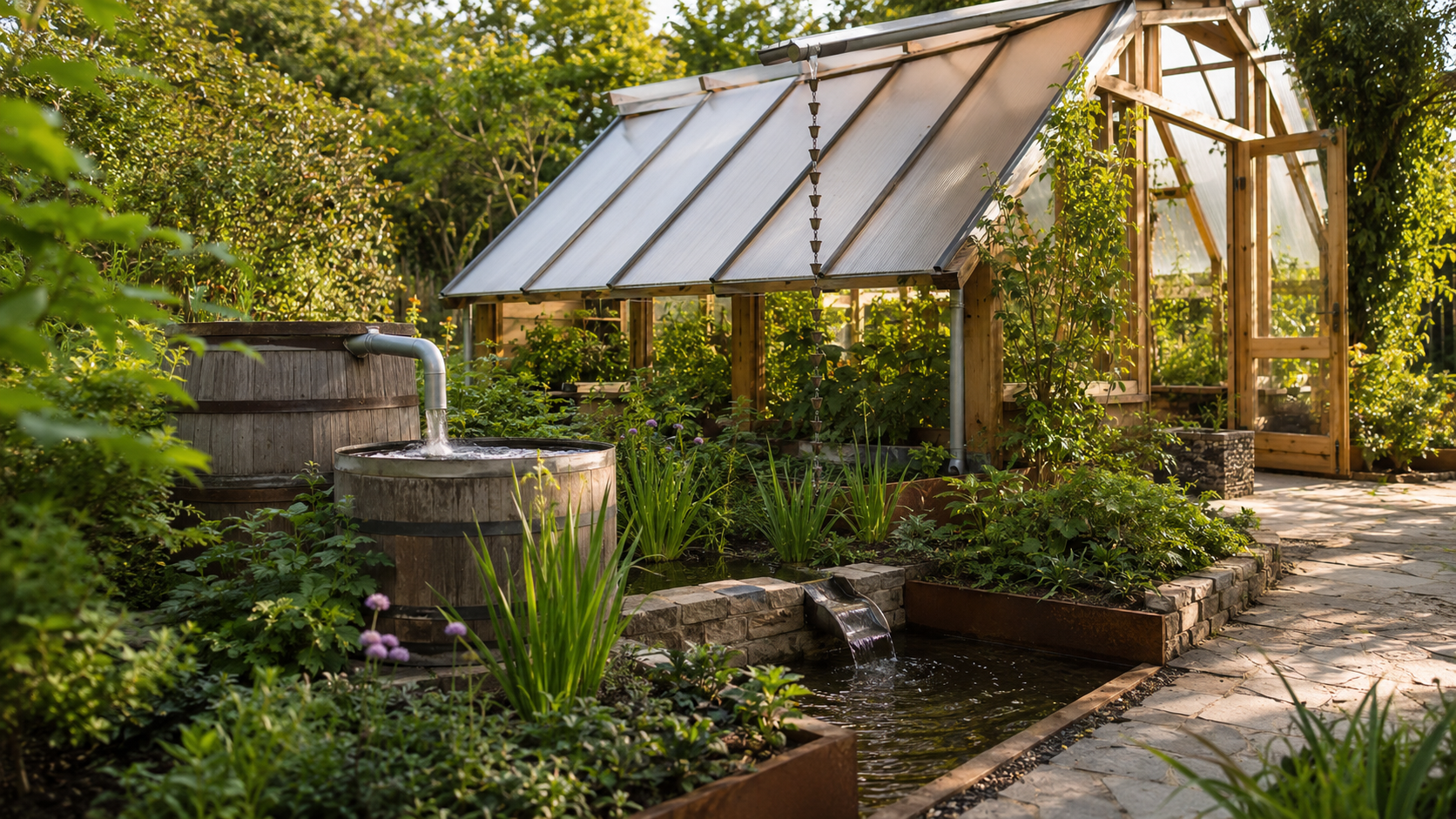 gestion de l'eau dans la serre et le jardin